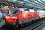 BR 120 108 schob am 16.01.2020 den Ersatzzug IC 2907 von Emden Hbf nach Köln Hbf