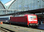 DB Fernverkehr 120 122-7 mit IC am 17.08.16 in Frankfurt am Main Hbf
