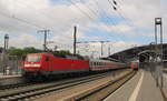 DB 120 126-8 als Schlusslok am IC 2252 von Leipzig Hbf nach Wiesbaden Hbf, am 17.05.2014 in Erfurt Hbf.