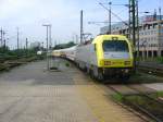 127 001 auf Messfahrt mit ER 20 2007 und einer 189.2 (glaube ich) bei der Einfahrt in Mnchengladbach Hbf.