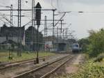 Blick auf den Bahnhof Grevenbroich.