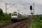 PCW 8 / 127 001 mit Sonderzug am 10.05.2014 in Gundelsdorf gen Saalfeld.