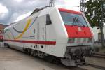 128 001 zum Tag der offenen Tr bei Bombardier in Hennigsdorf am 18.09.2010