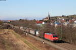 145 075-8 mit dem EZ 44625 (Mannheim Rbf-Basel SBB RB) bei Teningen 13.2.18