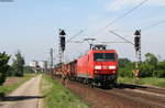 145 052-7 mit dem EZ 51949 (Mannheim Rbf-Kehl) bei Wiesental 18.5.18