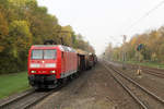 DB Cargo 145 007 mit EK 54533  Düsseldorf-Reisholz - Gremberg // Düsseldorf-Hellerhof // 14. November 2014
