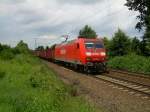 145 039 am 7.7.2007 mit Gem Gterzug in Hannover/Limmer in Richtung Linden