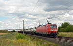 Mit einem gemischten Güterzug war 145 079 am 07.07.20 nach Halle(S) zum dortigen Rbf unterwegs.