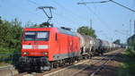 DB Cargo AG [D] mit  145 001-4  [NVR-Nummer: 91 80 6145 001-4 D-DB] und Kesselwagenzug am 15.09.20 Dresden-Stetzsch.
