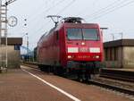 145 071 fährt Lz durch den Bahnhof Salzbergen, 16.08.17