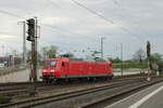 DB 145 056-8 am 05.05.2023 auf Rangierfahrt in Bebra.