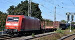 DB Cargo AG [D] mit ihrer  145 039-4  [NVR-Nummer: 91 80 6145 039-4 D-DB] und einem gemischten Güterzug am 07.09.23 Vorbeifahrt Bahnhof Magdeburg-Neustadt.