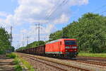 DB Cargo AG mit 145 039-4 (NVR-Nummer: 91 80 6145 039-4 D-DB) und einem Güterzug am 24. Mai 2023 auf den südlichen Berliner Außenring bei Diedersdorf. 