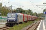 DBC 145 019-6 in Diensten von RBH durchf�hrt Herten-Westerholt mit einem Coilzug 26.9.2026