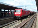 145 038 durchfhrt Braunschweig Hbf richtung Hannover (29.8.2007)