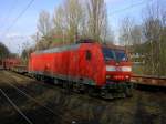BR 145 037-8 mit Gterzug kreut GZ in Bochum Hamme.(25.02.2008)