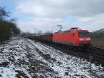 145 030 mit Eaos voller Schrott am 26.03.2008 kirz hinter Einbeck-Salzderhelden