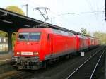 Lokzug erreicht Wanne Eickel Hbf.,145 050-1,145 061-8,155 104-3,155 122-5 und 139 552-4,wird anschließend im Lokpark abgestellt.(02.11.2008)