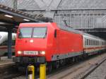 2005-02-12 BR 145 064-2 mit IC 2154 in Dresden Hbf.