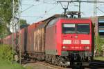 Die 145 080-8 mit einem Gz bei der Durchfahrt in Geilenkirchen am 22.04.2009