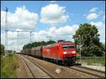 145 065-9 durchfhrt mit FE 45506 von Rostock-Seehafen nach Malm Godsbangard am 16.06.2008 Martensdorf.