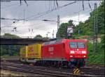 145 059 mit einem Gterzug bei der Einfahrt in Aachen West 21.6.2009