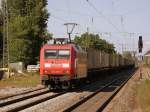 145 025-3 durchfhrt am 28.07.2009 mit dem Ambrogio-Zug den Bahnhof Friesenheim (Baden) in Richtung Basel