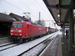 Raillon Locistics, BR 145 063-4 am Bahnhof von Buxtehude. Aufgenommen am 01.02.10.