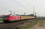 145 027-9 mit einem Containerzug nach Misburg unterwegs (Ahlten 08.04.10)