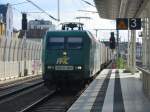 145-CL 004 der Firma Rail 4 Chem am 5.8.2005 in Ludwigshafen Mitte, der Lokfhrer grte mich mit einem Pfiff.