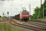 Br 145 028-7 mit ein Mischer in richtung Dresden durch Weissig bei Grossenhain 23/06/2010.