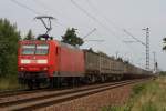 145 051-9 mit dem Ambrogio in Wiesental am 04.08.2010