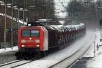 145 012-1 bei der Durchfahrt in Recklinghausen 9.12.2010