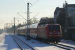 145 046-9 mit dem RE 2 nach Mnster in Dsseldorf-Unterrath am 30.12.2010