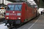 Railion 145 036 zog uns am 5.1.11 mit dem RE11 von Krefeld nach Duisburg Hbf