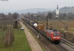 145 034-5 mit einem KLV bei Denzlingen 19.2.11