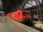 Railion 145 039-4 mit dem RE 10577  SAXONIA  nach Dresden Hbf, in Leipzig Hbf; 09.06.2011