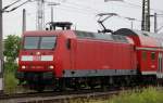 Nur kurze Zeit spter fuhr 145 045-1 bei Leipzig-Engelsdorf mit RE wieder nach Dresden am 13.06.2011