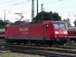 DB - Lok 145 001-4 unterwegs im Bahnhofsareal von Basel Bad.