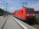 BR 145 als S1 nach S-Bahnhof Meien im S-Bahnhof Bad Schandau.(26.7.2011) 