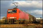 145 051-9 fhrt am 02.11.2007 mit FE 45503 von Malm Central nach Rostock-Seehafen.