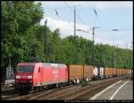 DB 145 063 durchfhrt mit einem Containerzug Kln-Sd (31.08.2011)