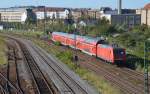 145 047 schob am 15.10.11 einen RE aus Dresden zum Leipziger Hbf.