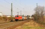 DB 145 070-9 mit einem KLV Richtung Koblenz, in Erbach (Rhg); 23.03.2012