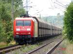 BR 145 015-4 auf dem Weg zum Rostocker Seehafen. aufgenommen am 1.7.06 kurz vor Rostock