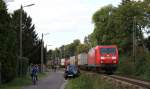 145 054-3 mit einem KLV in Rintheim 13.9.12