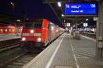 146 247 steht am 02.01.2013 mit einem RE nach Frankfurt Hbf in Wrzburg Hbf.