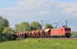 Am 28.Mai 2013 war 145 021 mit einem Kalibomber bei Elze(Han) auf dem Weg Richtung Gttingen.