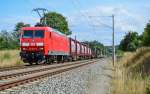 145 002-2  Kommt am 09.08.2013 um 13:11:07 Uhr mit ihrem Gterzug vom Skandinavienkai.