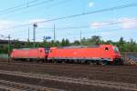 185 362-1 und 145 029-5 als LZ am 31. Juli 2013 in HH-Harburg.